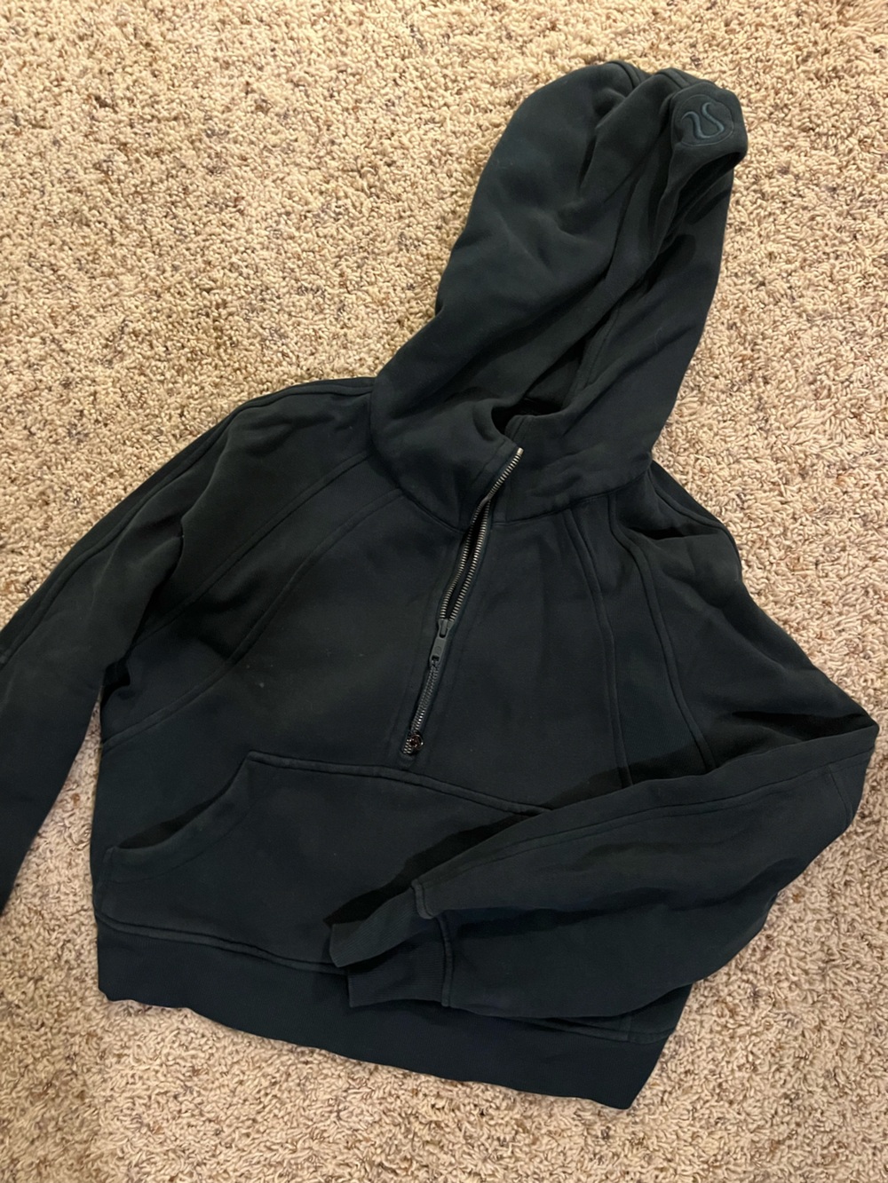 lululemon athletica blue-green quarter-Zip Hoodie